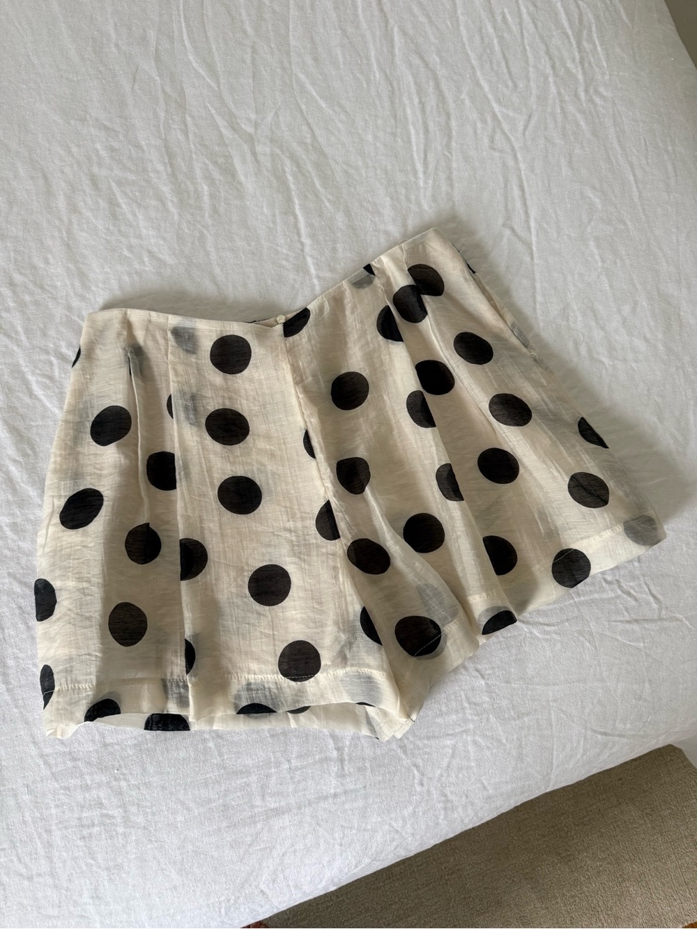 Zara Polka Dot A-Line Mini Shorts